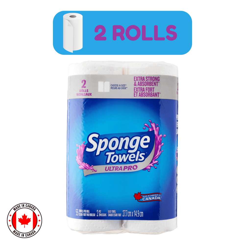 Sponge Towels 2-ply 2 Rolls [55 Sheets]