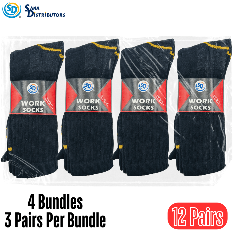 SD Work Socks - Black - Size 9-11