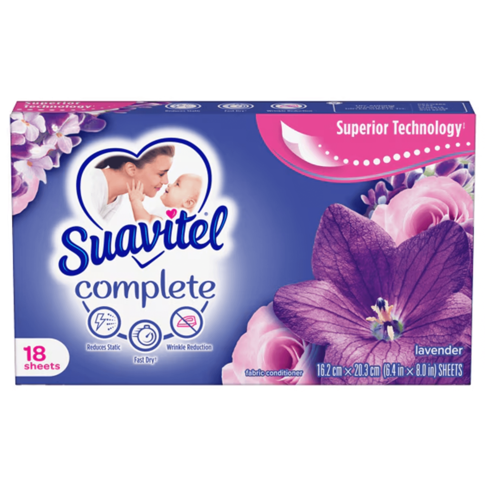 Suavitel Lavender Dryer Sheets [18 Sheets]