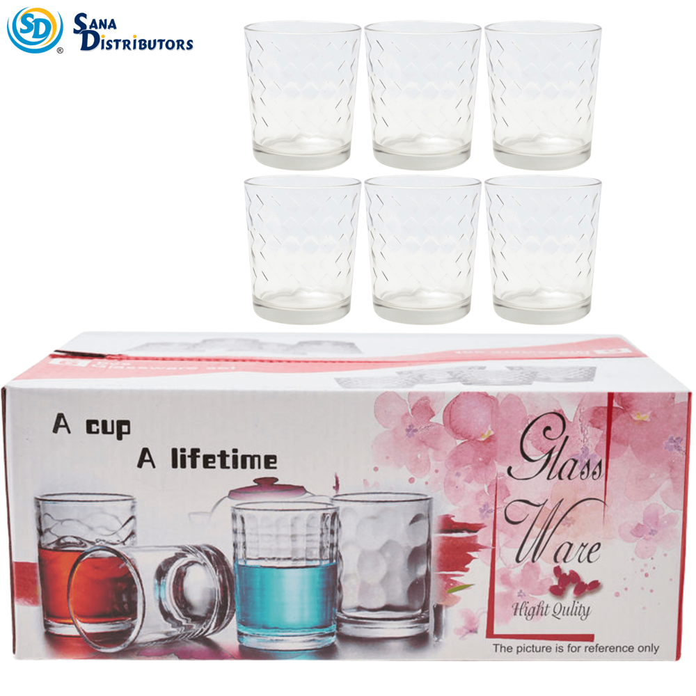 Glass 6 pcs 3.4''x 4.0''