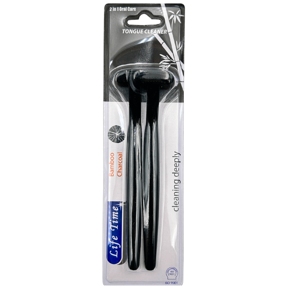 Charcoal Tounge Scraper Cleaner 2 pcs