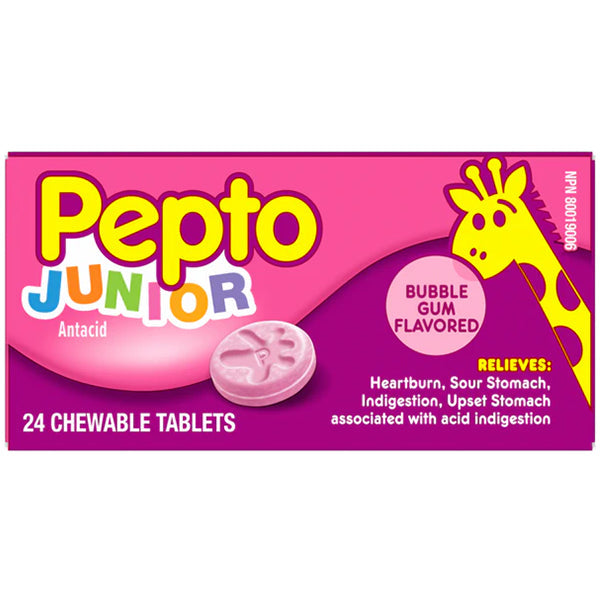 Pepto Bismol Kids Bubble Gun Chewable Tablets 24 ct