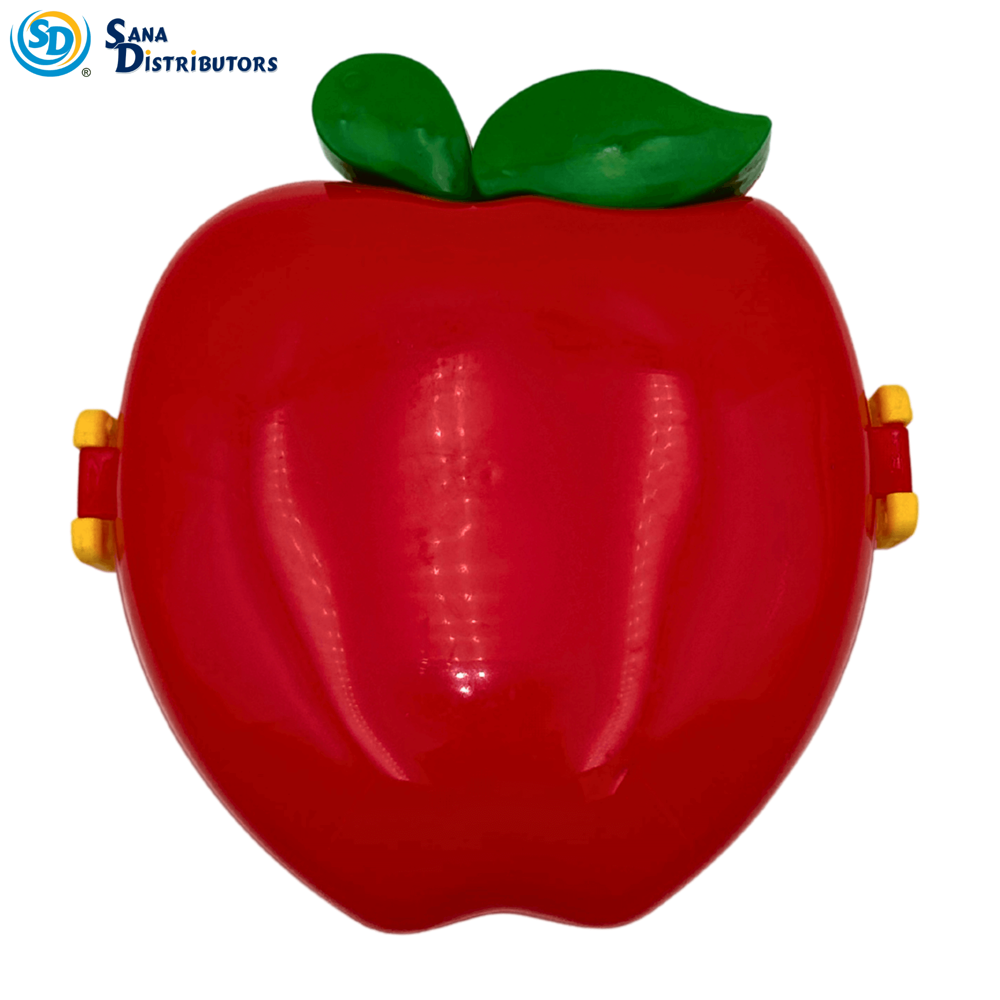 Plastic Apple Lunch Box - Assorted Colours