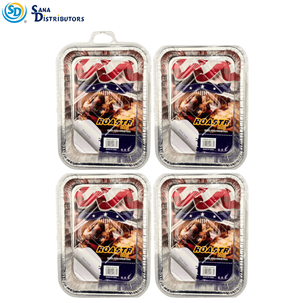 Alumnium Foil Roaster Pans 4 pcs [8.5" X 6" X 1.5"]