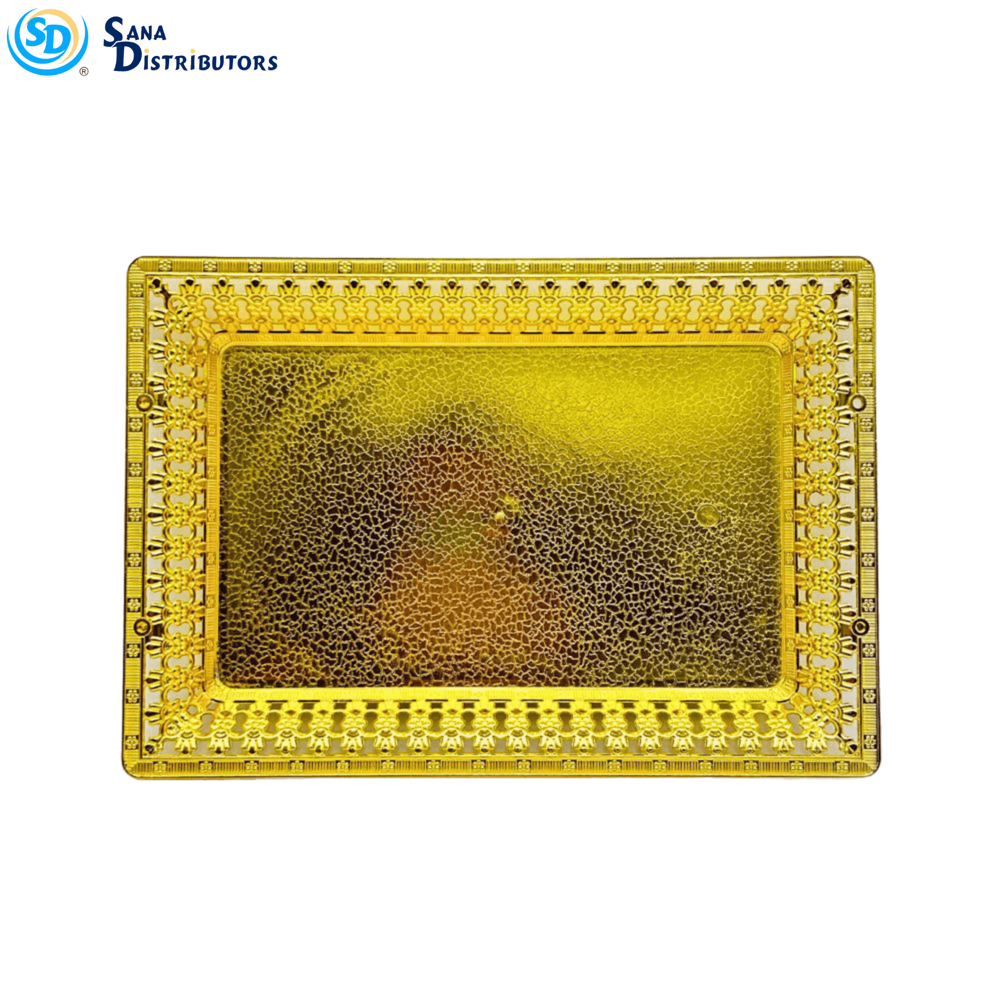 Gold Plastic Tray 10''x15''