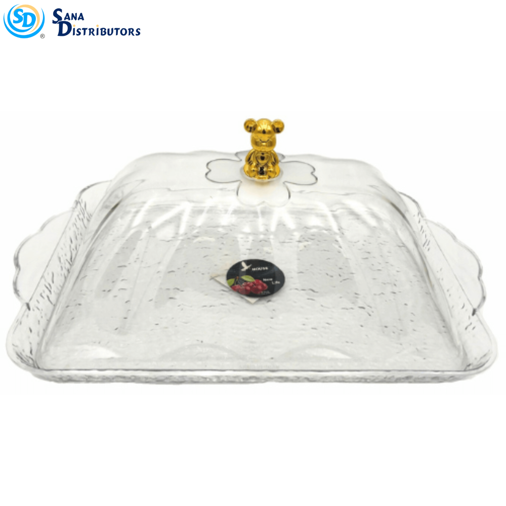 Plastic Plate with Lid- 13'' X 9.5'' X 4''
