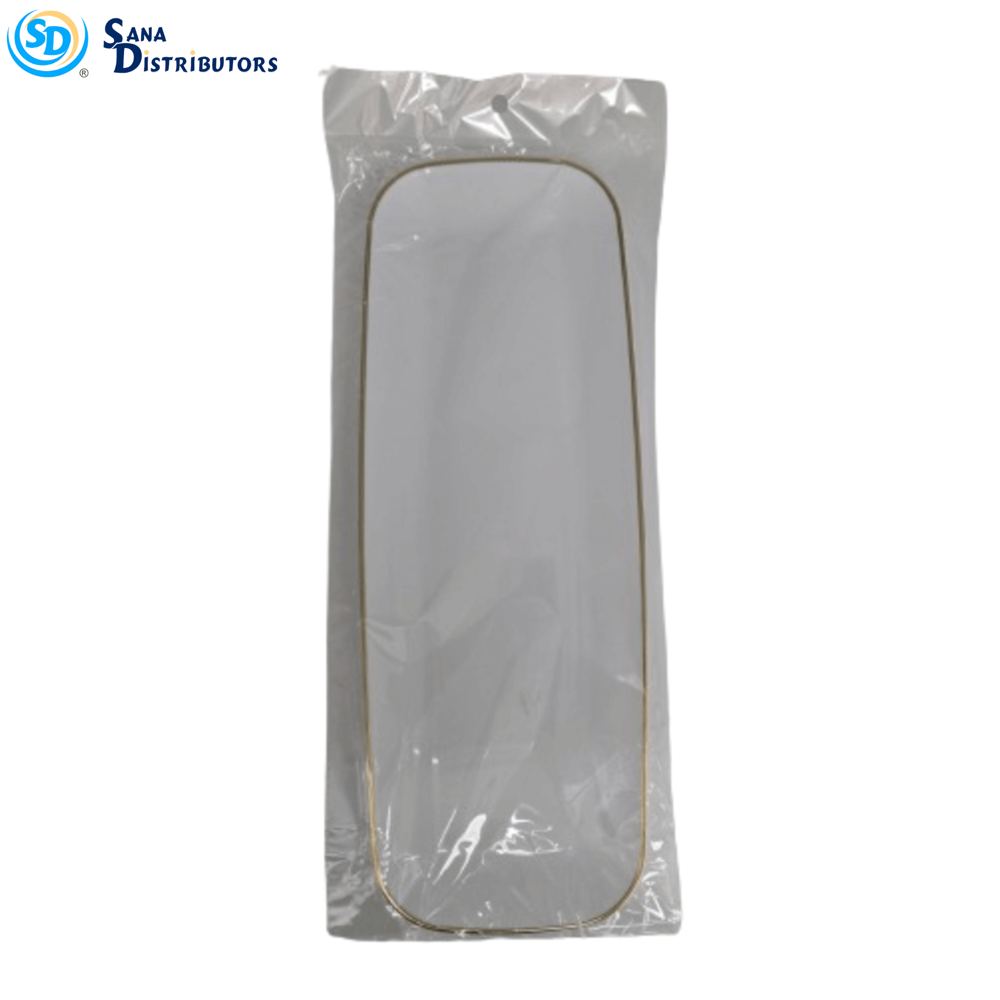 Plastic Plate Gold Boarder Design 6.5*17.5'' 1 pc