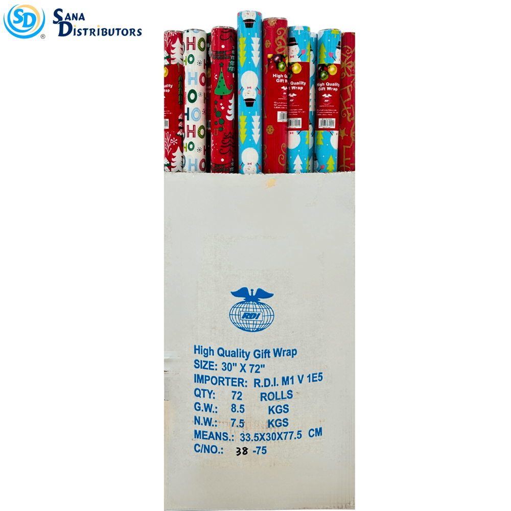 Christmas Gifting Paper [72" X 30"] - 4 Colours