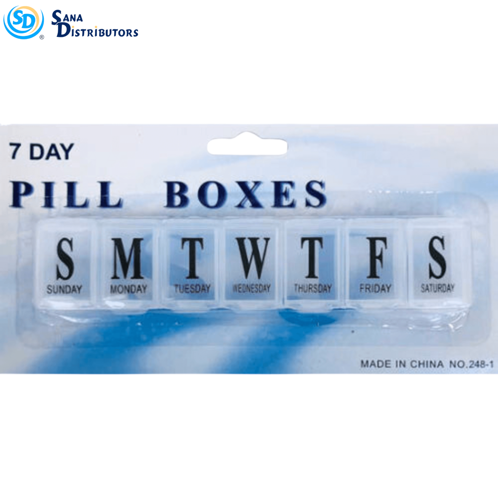 Plastic Pill Box 7.5"x4" No. 248-1