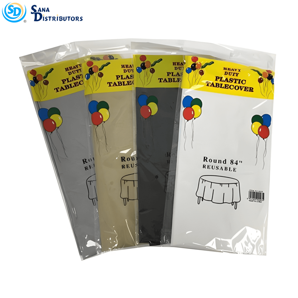 Table Cover - Round 84" 1 pc - Assorted Colours