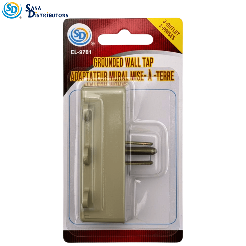 SD Grounded Wall Tap 3 Outlet