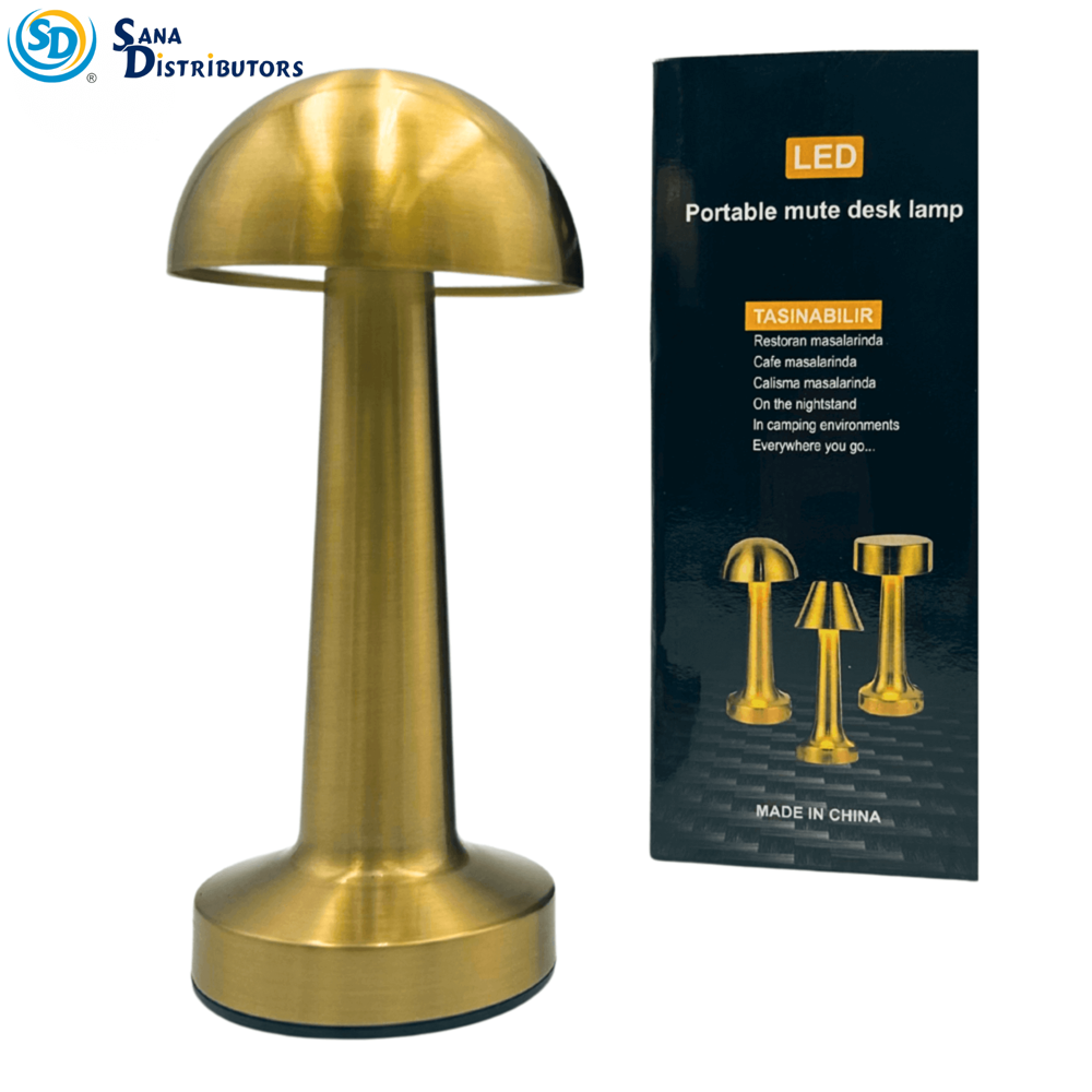 Wireless Rechargeable Mushroom Desk Lamp [3.5" X 9"]