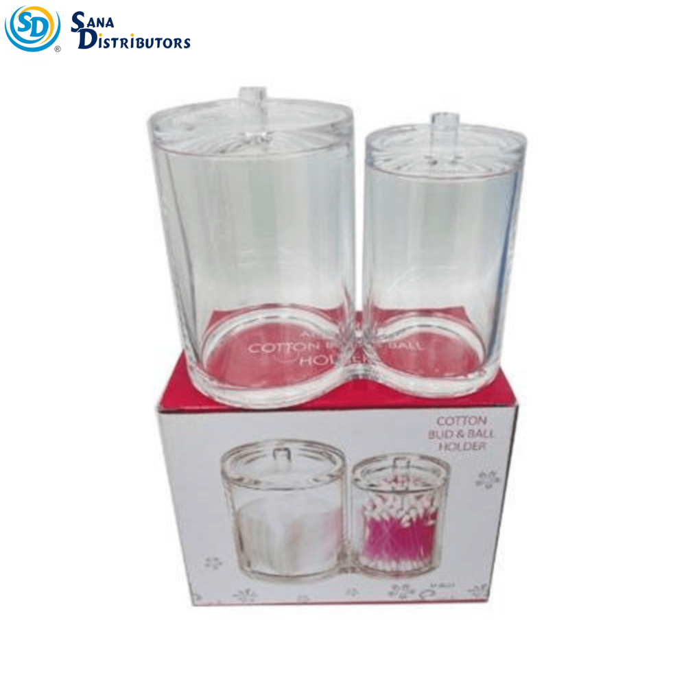 Acrylic Cotton Buds & Brush Holder 6''x3.5''
