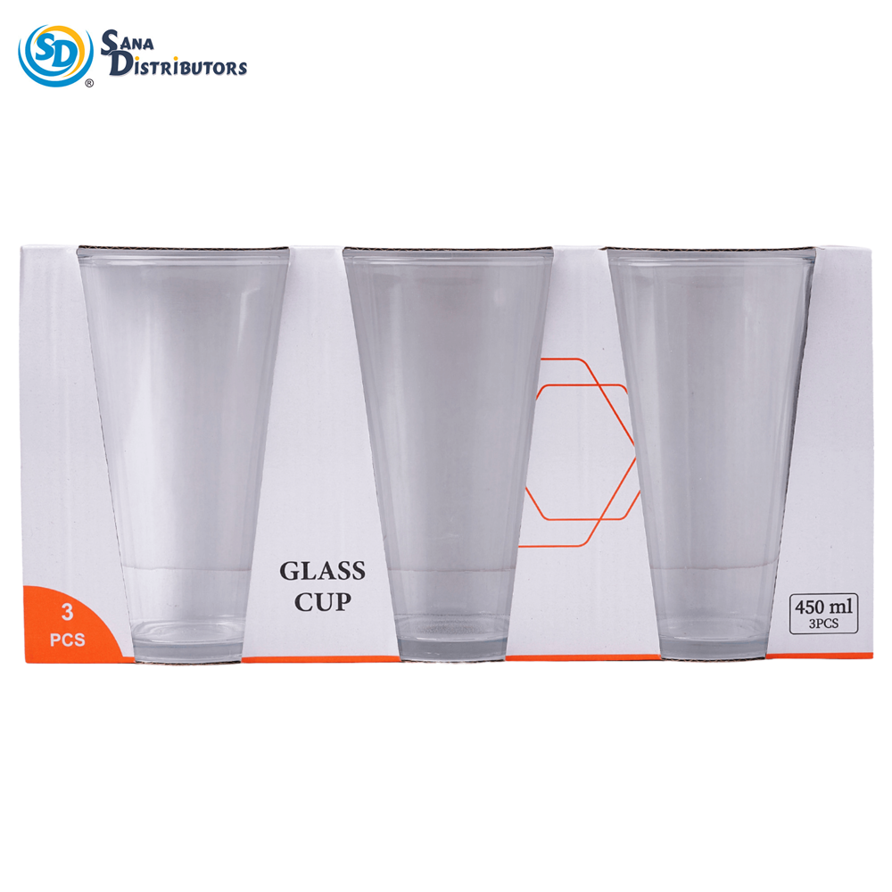 Drinking Glass 3 pcs 6"