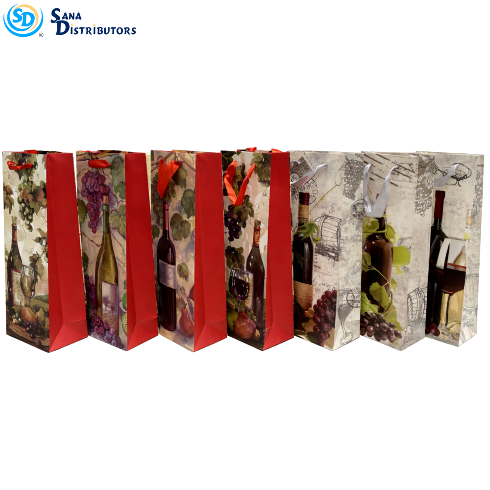 Gift Bags - Wine Bottle 12 pcs