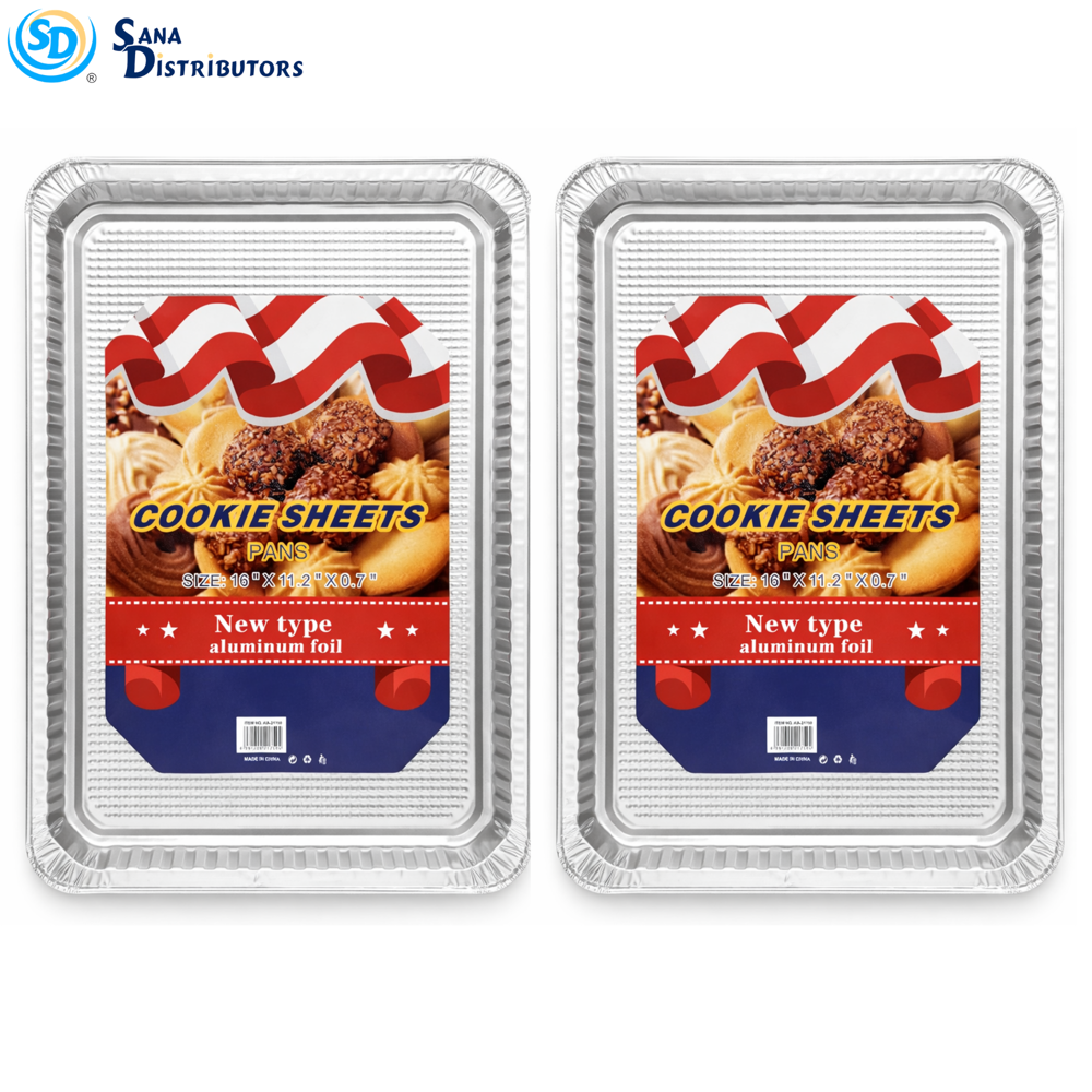 Aluminum Cookie Sheet Tray 2 pcs 16"x11.2"x0.7"