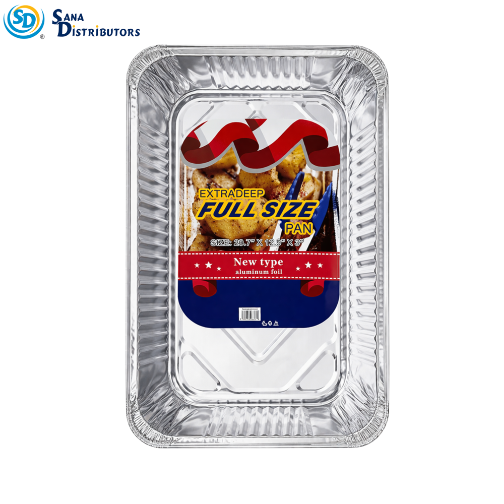 Aluminum Foil Extra Deep Full-size Pan [20.5" X 13" X 3"]