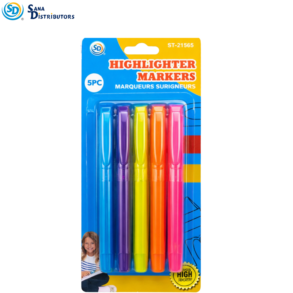 SD Highlighter Markers 5 pcs