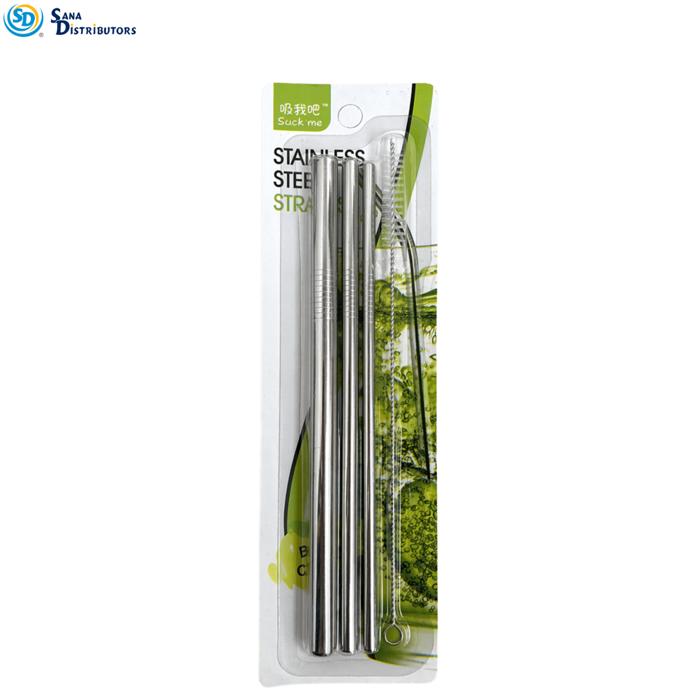 Stainless Steel Straws 3PCS+1BRUSH