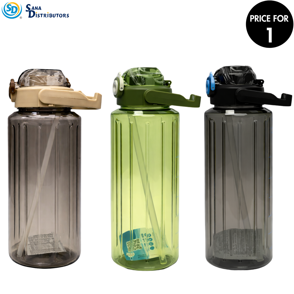 Plastic Water Bottle 2000 mL 11" Assorted Colours