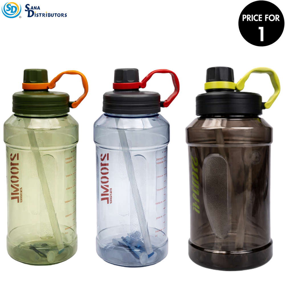 Plastic Water Bottle 2100 mL 11" Assorted Colours