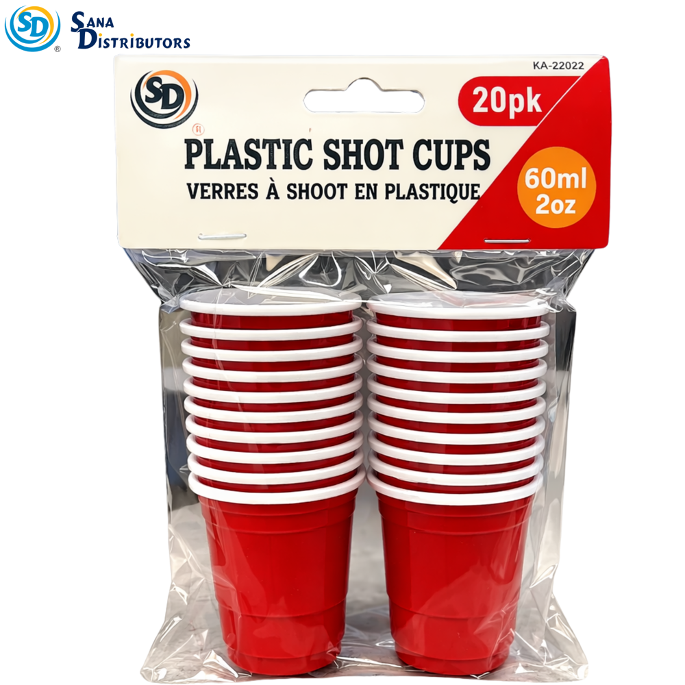 Plastic Shot Cups 2 oz 20 pcs 2"