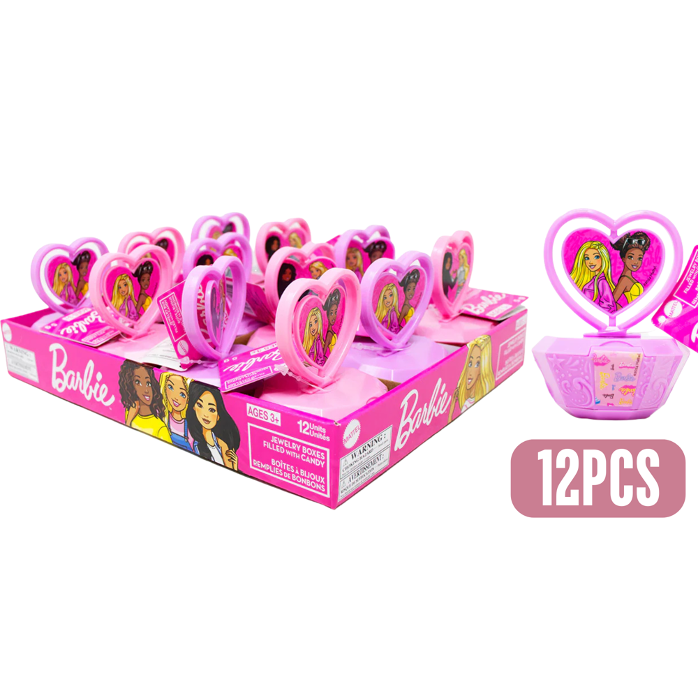 Barbie Jewelry Boxes Filled with Candy 5 g 12 pcs