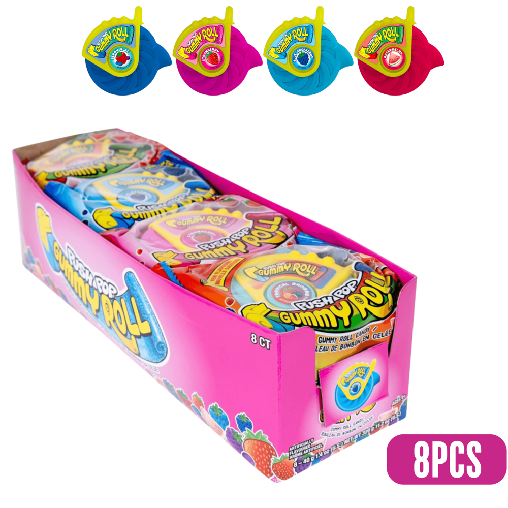 Push Pop Gummy Roll 8 pcs