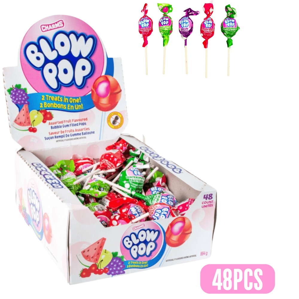 Charms Assorted Blow Pop Inside Out 48 pcs