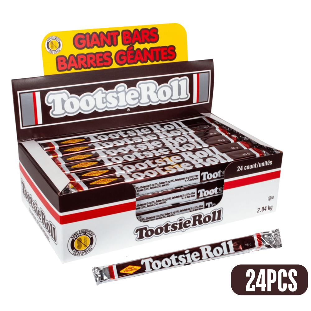 Tootsie Roll Giant Bars 24 pcs 2.04 kg 24 pcs