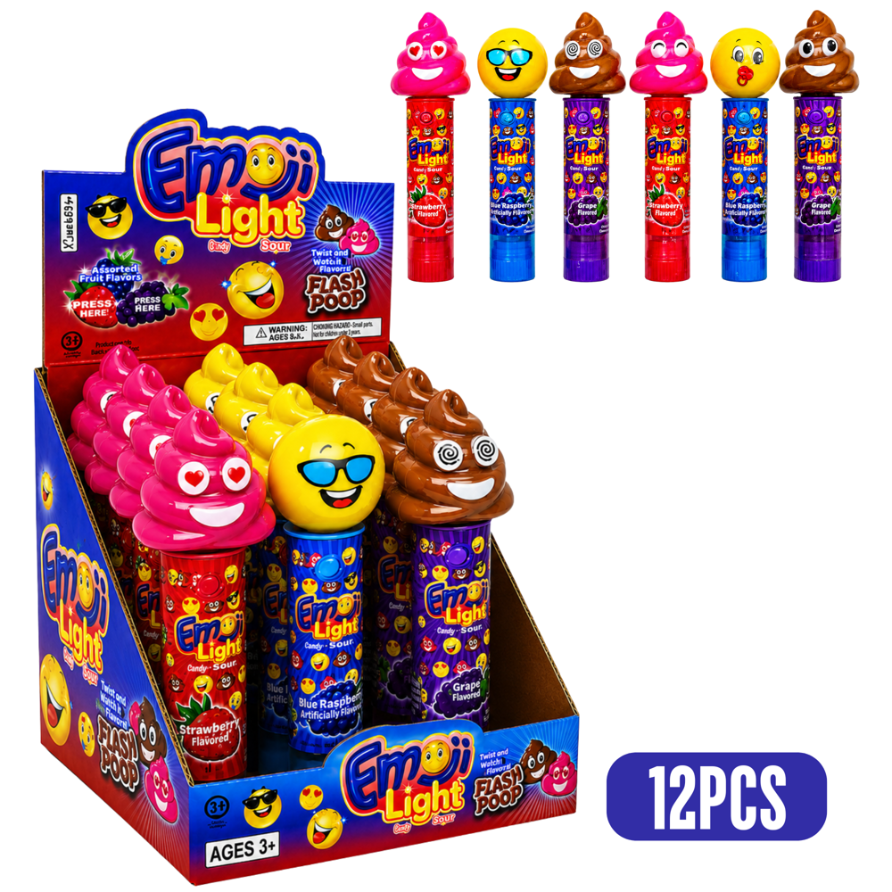 Emoji Light Up Pops 12 pcs
