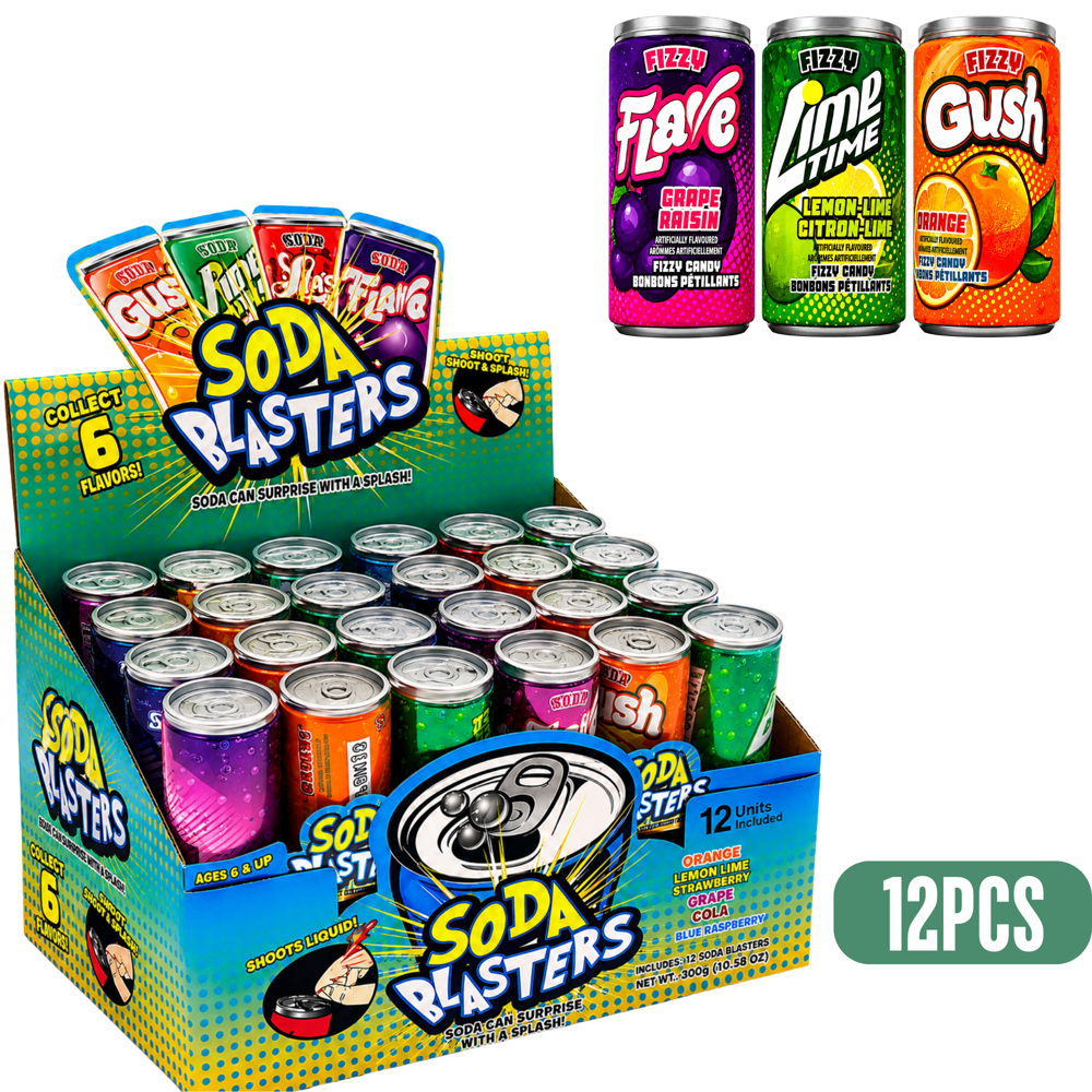 Soda Blasters Fizzy Candy 6pk 12 pcs
