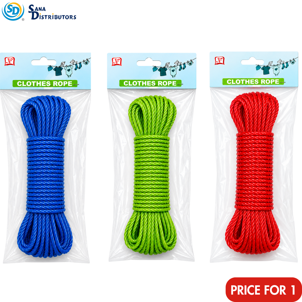 Nylon Rope 5 mm X 15 m - Assorted Colours