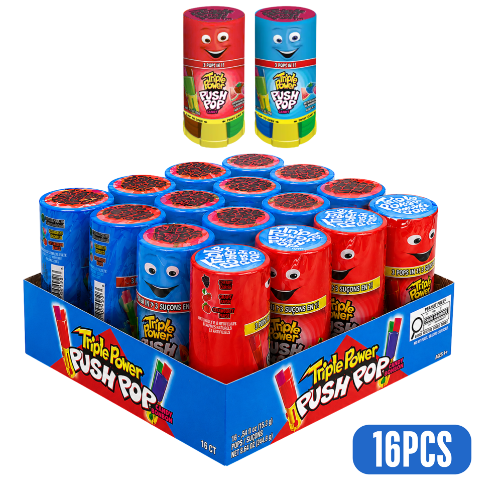 Triple Power Push Pop 16 pcs