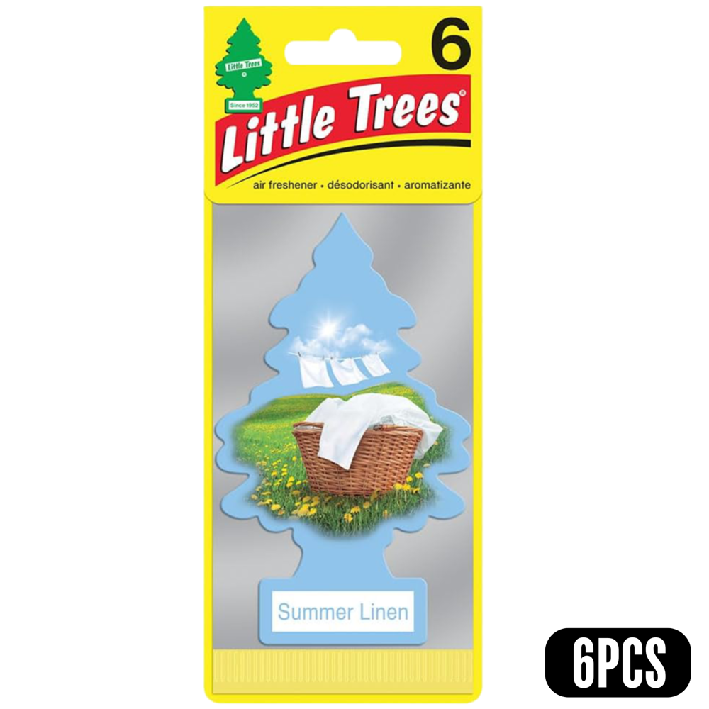 Little Trees Car Freshener Summer Linen 6 pcs
