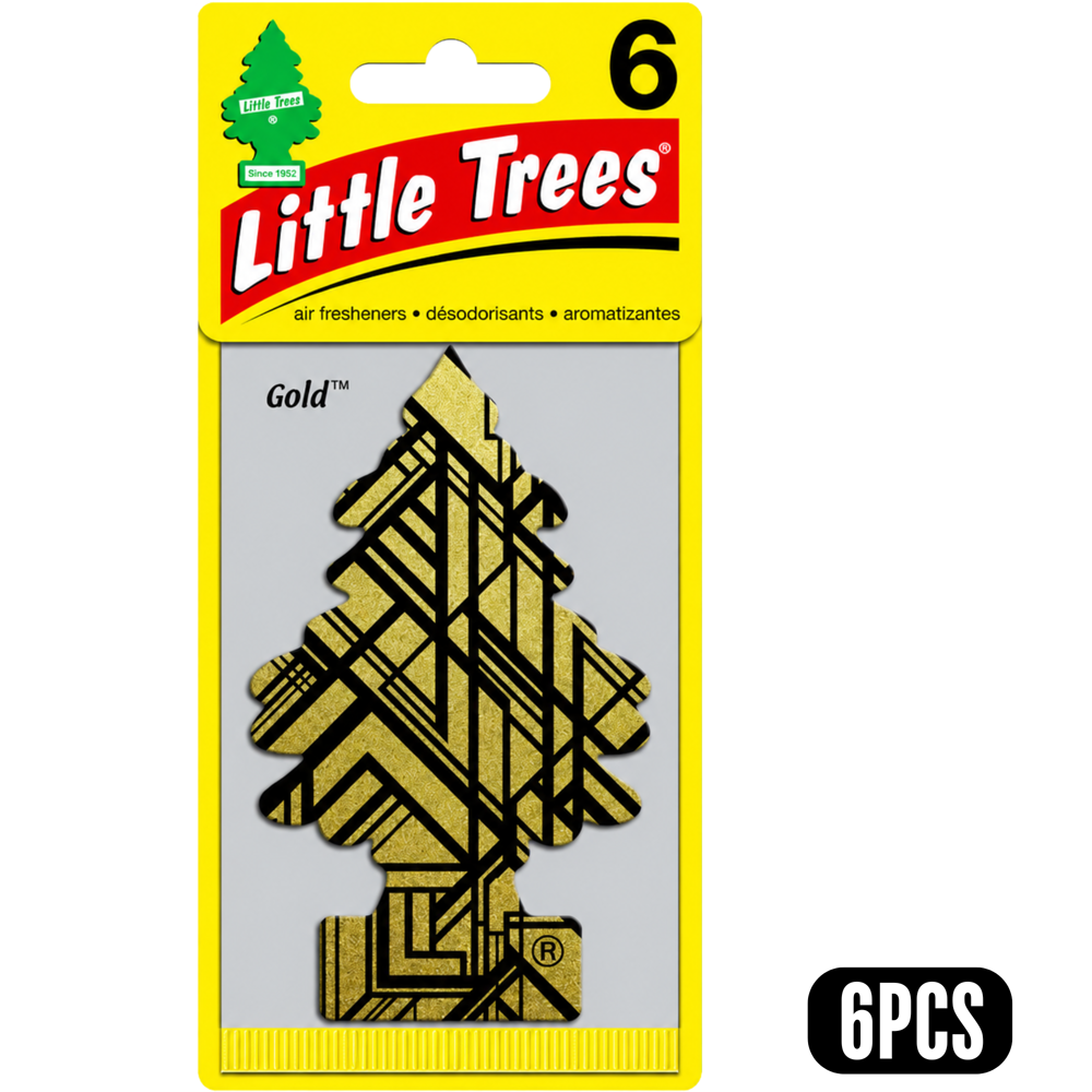 Little Trees Car Freshener Gold 6 pcs