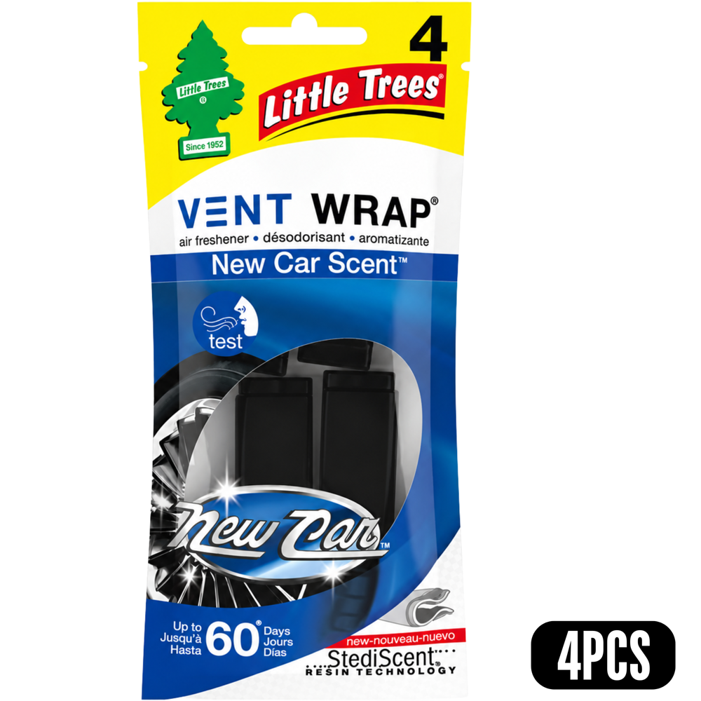 Little Trees Car Freshener Vent Wrap-new Car 4 pcs
