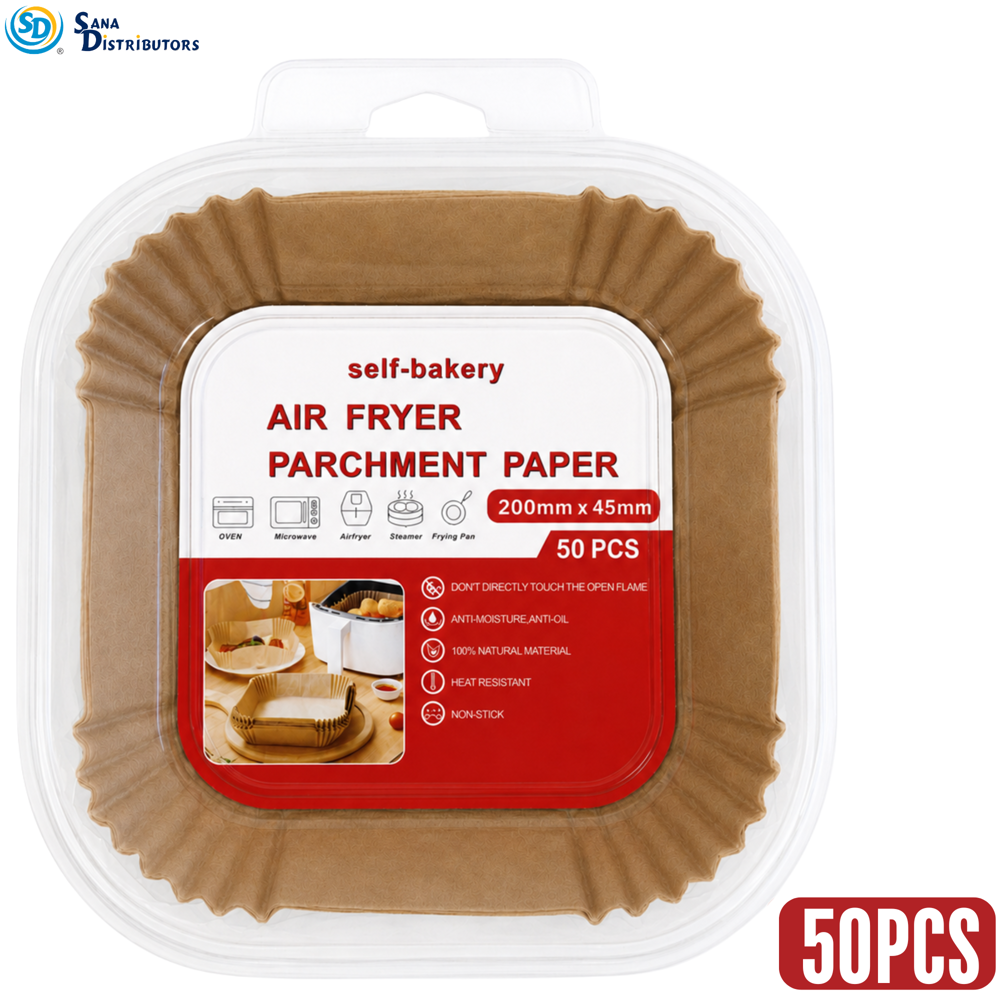 Air Fryer Paper Liner-square- 10"x2" 50 pcs