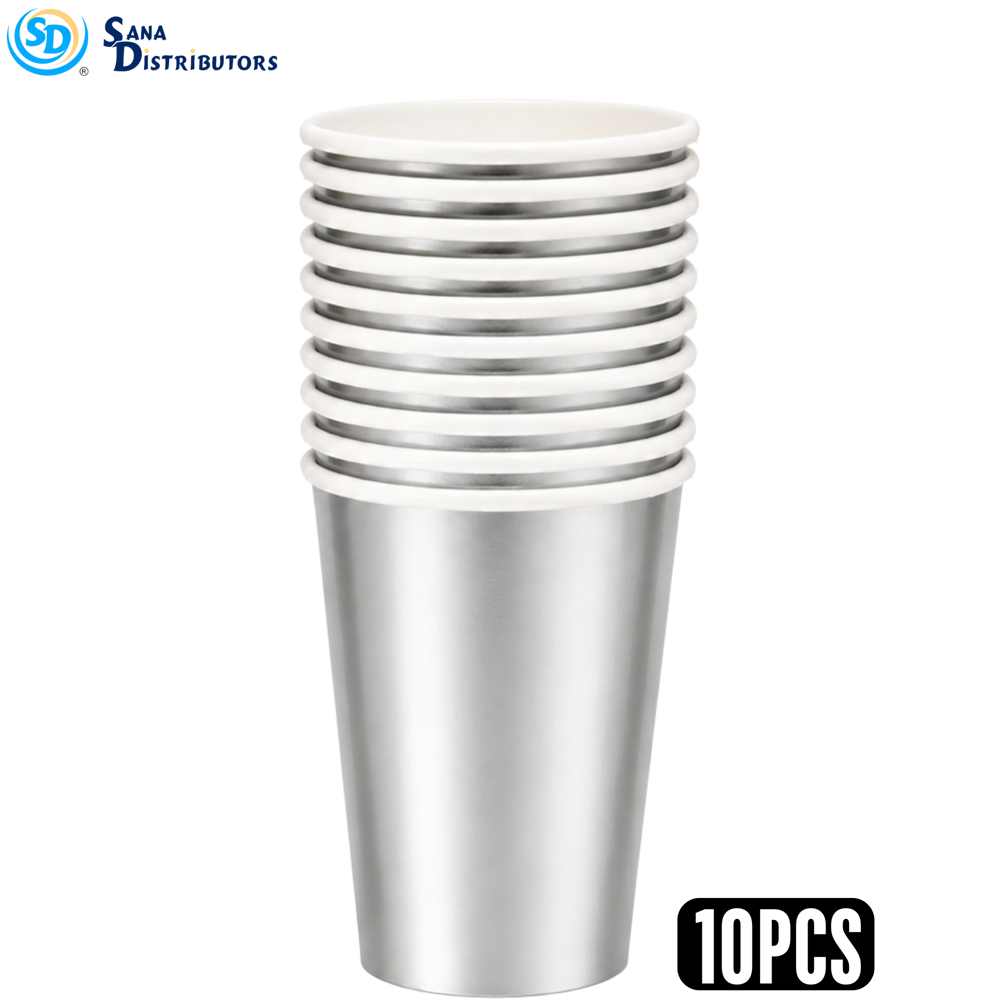 Disposible Cup Silver 8 oz 10 pcs