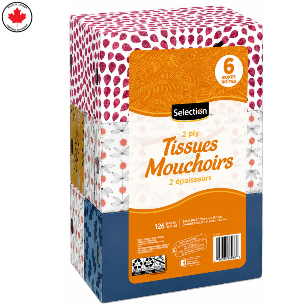 Selection Facial Tissues 2 Ply [126 Sheets]