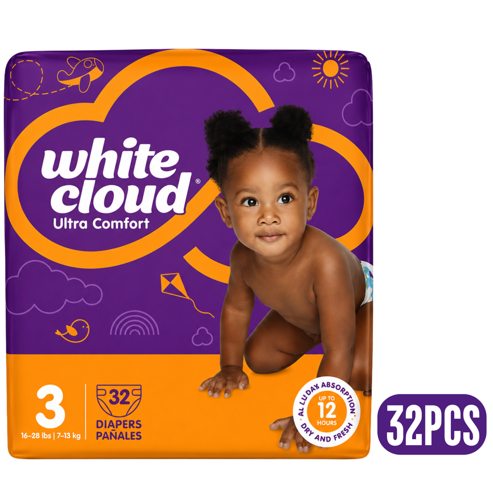 White Cloud Ultra Comfort Size 3 32 Diapers
