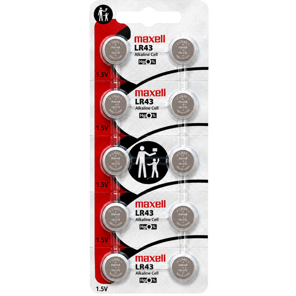 Maxell Battery 10 Pcs LR43