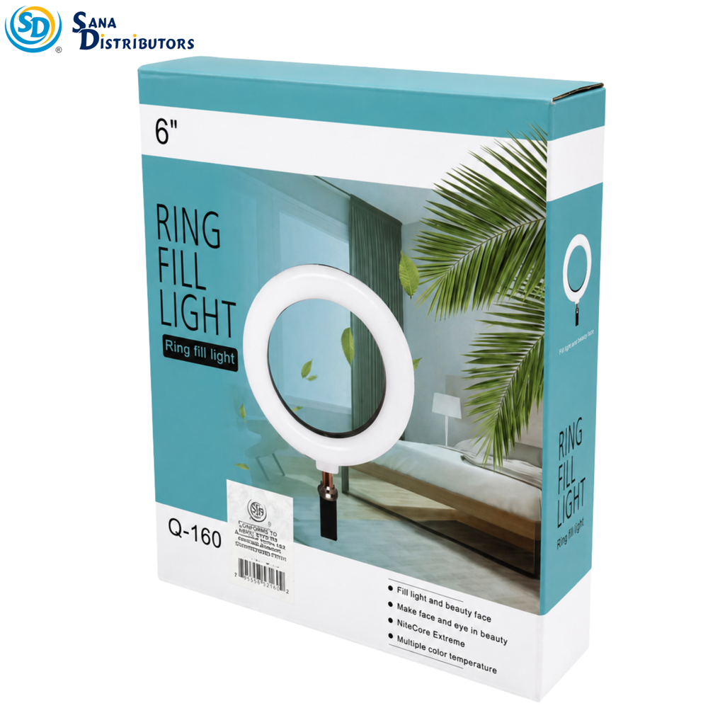 6" Cell Phone Selfie LED Ring Without Stand