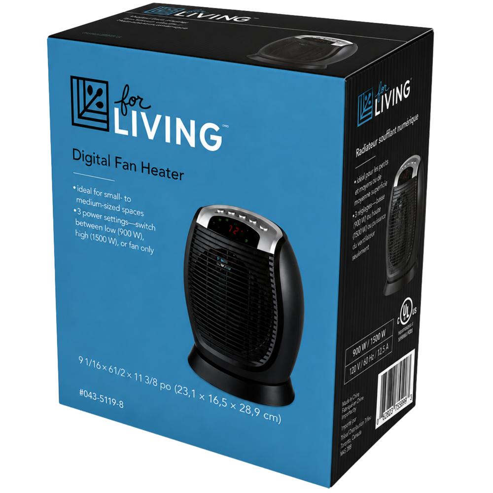For Living Digital Fan Heater (Refurbished)