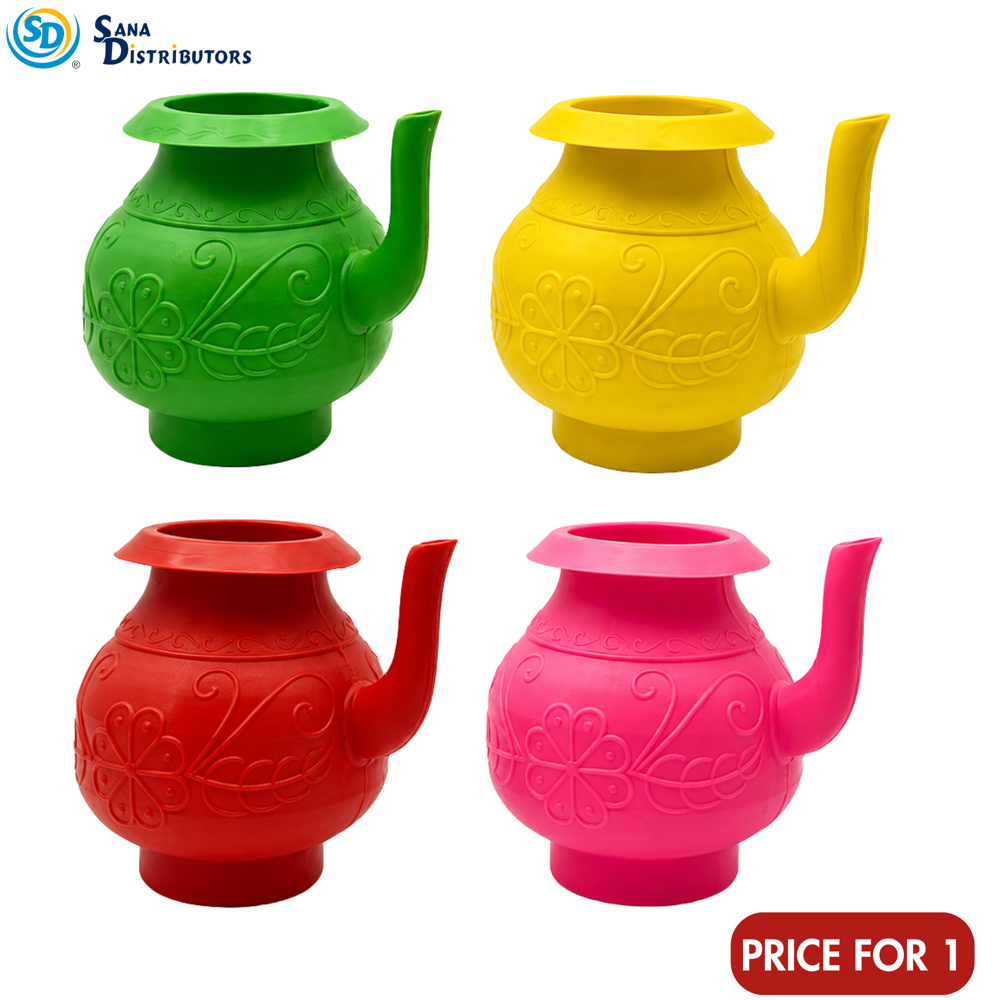 Plastic Water Pot - Assorted Colours