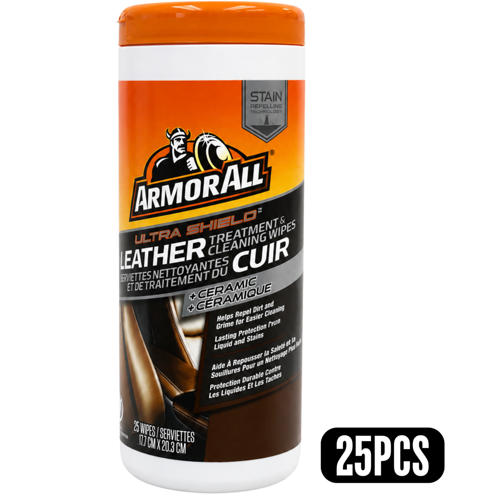Armor All Ultra Shield Leather Treatment & Cleaning Wipes+ceramic 25 pcs