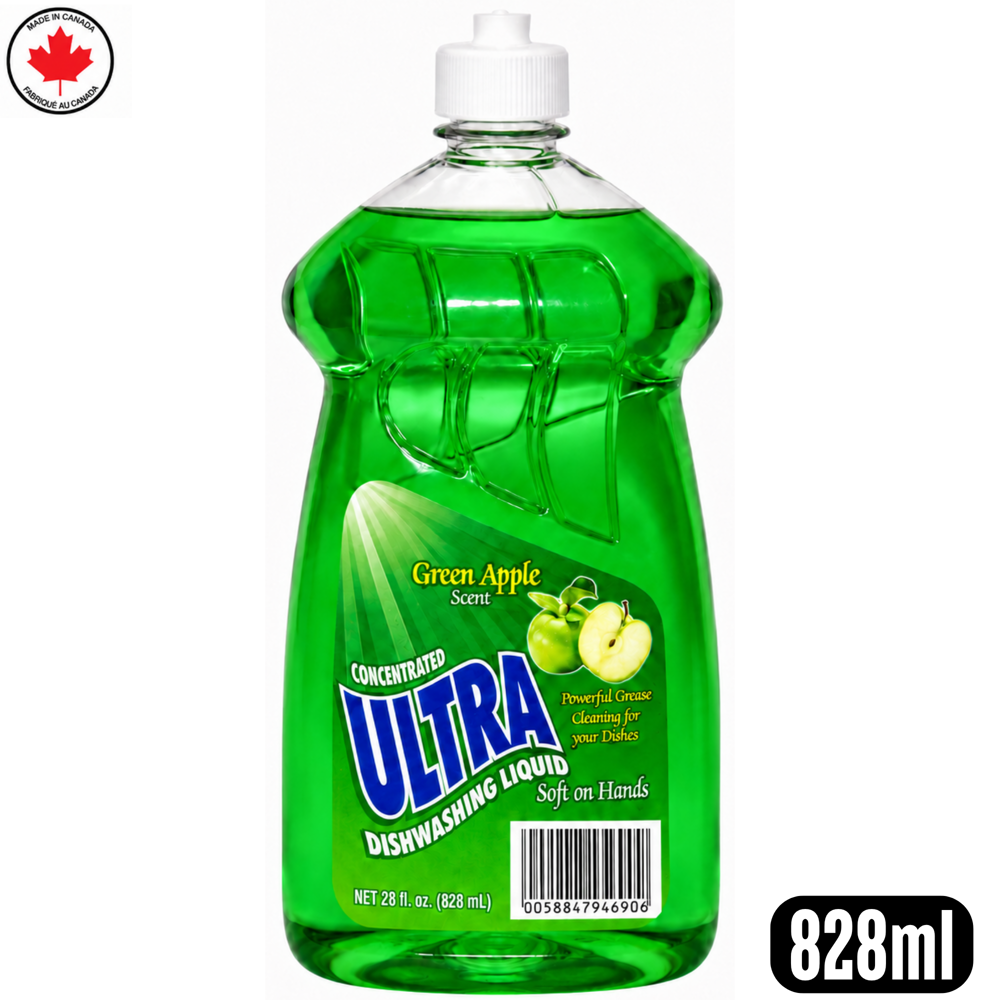Dish Soap Green Apple 828 mL