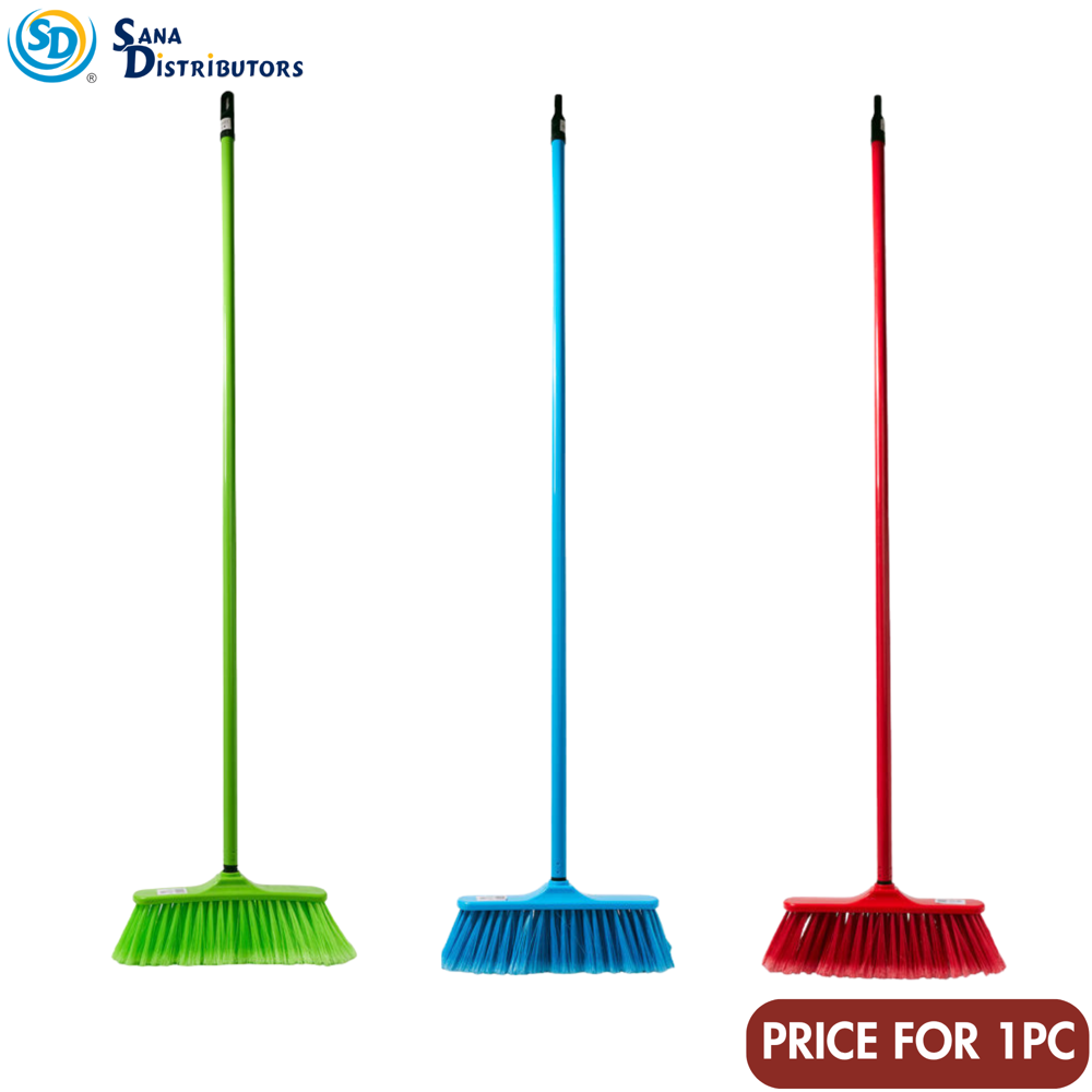 Plastic Broom 51" - Assorted Colours