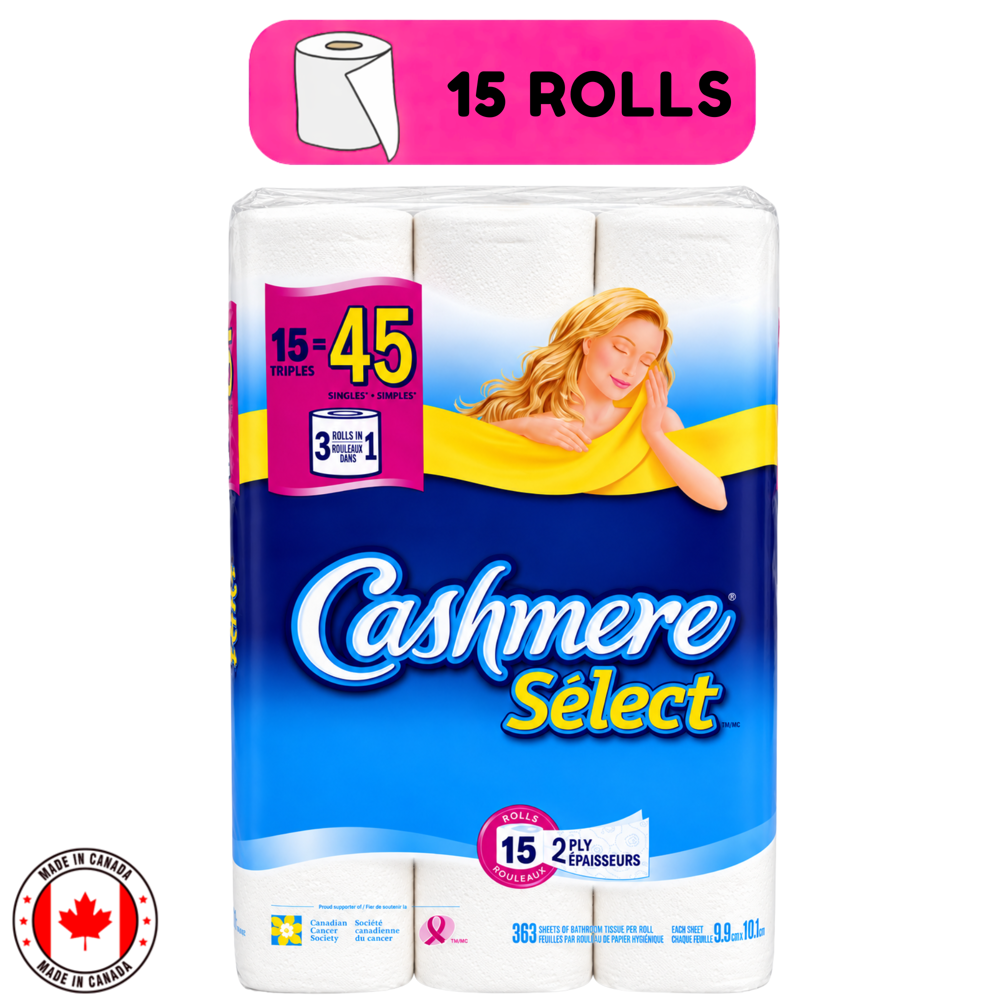 Cashmere Bathroom Tissue 2ply 15 Roll [363 Sheets]