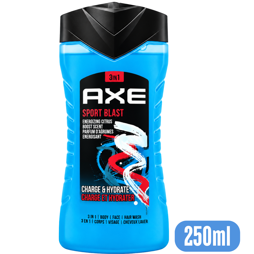 Axe Body Wash 3IN1 Sport Blast- 250 mL